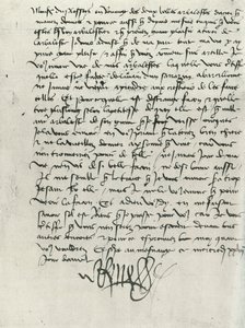 Brev fra kong René af Anjou, 1400-tallet, 1934. af King of Naples Rene of Anjou