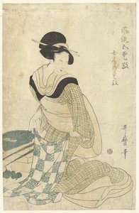 Husstandens charme Nyobo no aiko (titel på objekt) Fem elegante charms (serietitel) Furyu goaiko (serietitel på objekt) af Kitagawa Utamaro (attributed to)