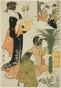 Akt IV, fra Treasury of the Loyal Retainers af Kitagawa Utamaro
