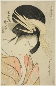 Proof of Tamaya, fra Te Series Seven Komachi s of Yoshiwara (seiro 7 komachi) af Kitagawa Utamaro