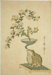 Et arrangement af baldrian (Ominaeshi) og kinesiske klokkeblomster (Kikyo) af Kitagawa Utamaro