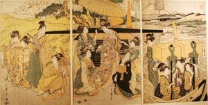 Ved færgelandingen af Kitagawa Utamaro