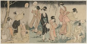 At fange ildfluer, ca. 1796-1797. af Kitagawa Utamaro