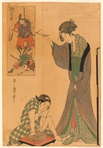 Fange en mus af Kitagawa Utamaro