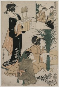 Chushingura: Akt IV af The Storehouse of Loyalty af Kitagawa Utamaro