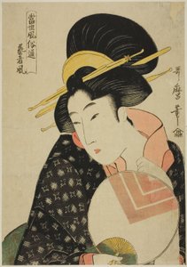 Kendere af moderne manerer (Tosei fozoku tsu): Geisha-stilen af Kitagawa Utamaro