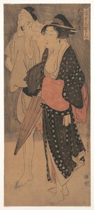 Par i aftenbruser, ca. 1800 af Kitagawa Utamaro