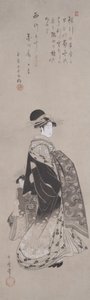 Kurtisane i procession af Kitagawa Utamaro