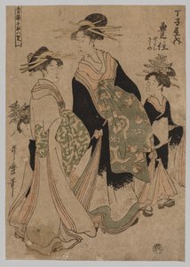 Kurtisaner og ledsagere, 1753-1806. af Kitagawa Utamaro