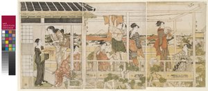 Tørring af tøj af Kitagawa Utamaro