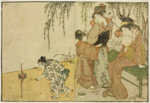 Nyder fyrværkeri, fra den illustrerede bog "Picture Book: Flowers of the Four Seasons (Ehon shiki no hana)," vol. 1 af Kitagawa Utamaro