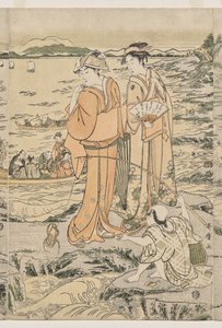 Fiskeri på skærebrættet ved Enoshima af Kitagawa Utamaro