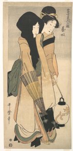 »Geisha« fra serien »De tre fornøjelser hos nutidens skønheder« (Tōsei bijin san’yū: Geigi) af Kitagawa Utamaro