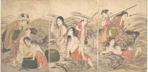 Pigefiskere og badende, 1791. af Kitagawa Utamaro