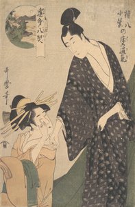Gonpachi har en dyb lilla farve, ikke? 1795. af Kitagawa Utamaro