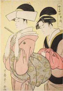 Hour of the Monkey [16:00] (Saru no koku), fra serien "Sundial of Young Women (Musume hi-dokei)" af Kitagawa Utamaro