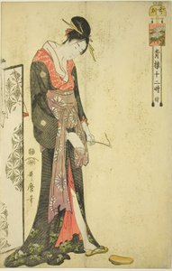 Hour of the Ox [02:00] (Ushi no koku), fra serien "De tolv timer i Yoshiwara (Seiro juni toki tsuzuki)" af Kitagawa Utamaro