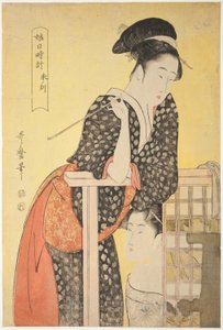 Hour of the Sheep [14:00] (hitsuji no koku), fra serien "Sundial of Young Women" ("Musume hi-dokei") af Kitagawa Utamaro