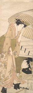 wangjin g-s tag member tee med snemole, 1800. af Kitagawa Utamaro