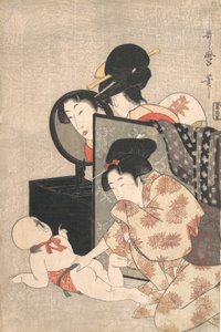 Mor og barn, ca. 1793. af Kitagawa Utamaro