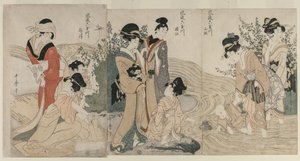 Musashi, Omi, Yamashiro, Forslag d Settsu P Rovinse s. .. .. , C. 1804. af Kitagawa Utamaro