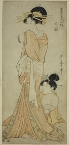 Northern Quarter (Hokkoku), fra serien "Three Amusements of Contemporary Beautys (Tosei bijin sanyu)" af Kitagawa Utamaro