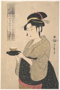 Okita fra tehuset Naniwa-ya af Kitagawa Utamaro