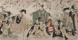 Parodi på Yoritomo, der slipper traner fri (Mitate Yoritomo hōkaku)