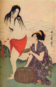Højre panel af The Pearl Divers triptykon af Utamaro, c1797-98, 1936. af Kitagawa Utamaro