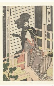 Servitrice fra Matsu Higashiya tehuset af Kitagawa Utamaro