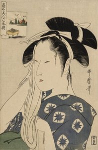 Asahiya-enken, fra serien Renowned Beauties Likened to the Six Immortal Poets af Kitagawa Utamaro