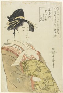 Courtesane Hanao_gi fra O_giya-huset, ca. 1793-1794 af Kitagawa Utamaro