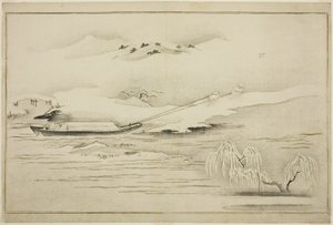 Towing a Barge in the Snow, fra albummet The Silver World af Kitagawa Utamaro
