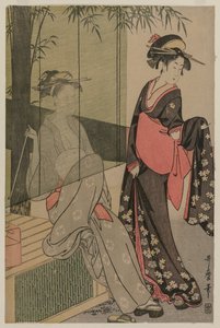 To kvinder af en bambusgardin, ca. 1797 eller 1798. af Kitagawa Utamaro