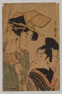 Kvinde, der repræsenterer lykke af Kitagawa Utamaro