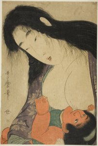 Yamauba Amning Kintaro af Kitagawa Utamaro