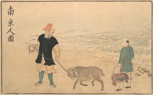 Billede af en mand fra Nankin, 1789. af Kitao Masayoshi