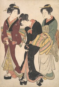 To geishaer og en stuepige, ca. 1790.