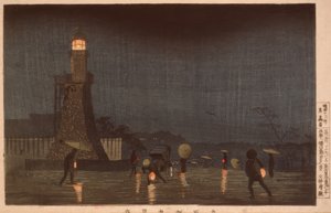 maj aften på Kudanzaka af Kiyochika Kobayashi