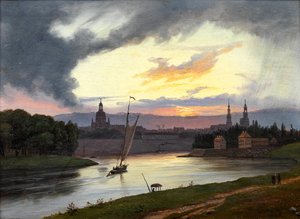 Norsk:  Dresden ved solnedgang Dresden ved solnedgang