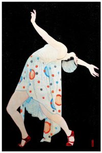 Art Deco moga eller moderne pigedans af Kobayakawa Kiyoshi
