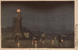 Maj aften på Kudanzaka af Kobayashi Kiyochika