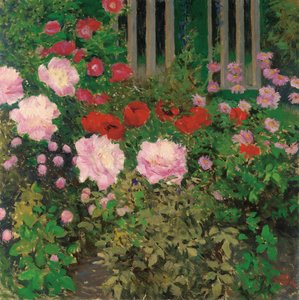Blomster og Havehegn; Blomstrende blomster på havehegnet