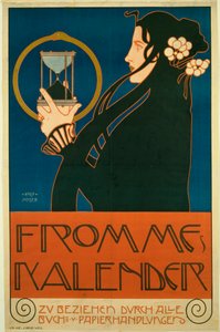 Moser, oberst (1868-1918) Frommes Calendar (Kvindekalender) Farvelitografi 1903 New York City. Museum of Modern Art (MOMA) af Koloman Moser