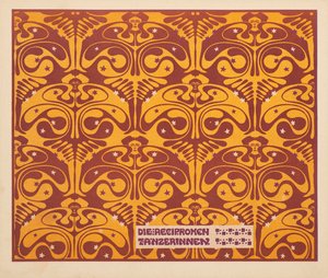 Gensidige dansere, 1901. af Koloman Moser