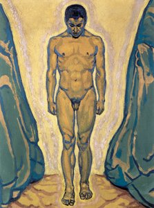 Stehender Jüngling - Stående ung mand ... (olie på lærred) af Koloman Moser