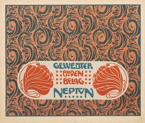 Vævet gulvbelægning Neptun, 1901. af Koloman Moser
