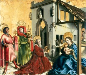 Tilbedelse af Magi, ca. 1444 (tempera på panel)