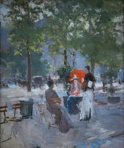 I Paris Cafe af Konstantin Alekseevich Korovin
