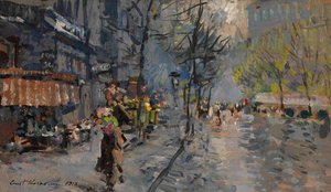 En gade i Paris, 1918 af Konstantin Alekseevich Korovin